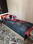 Кровать подрастковая 190х75, с задвижками и с матрасом