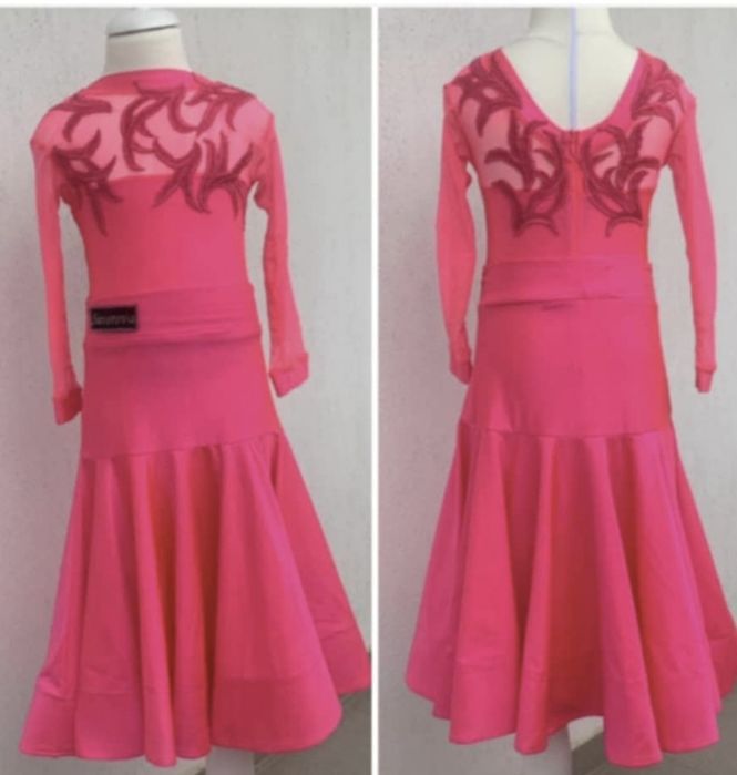 Рокля за спортни танци, размер 134-140