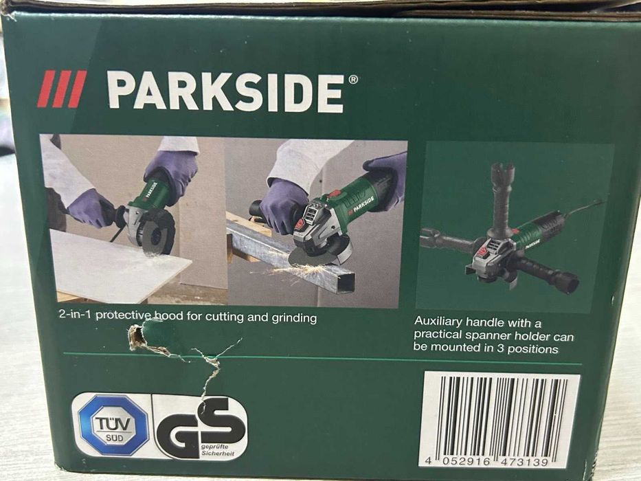 Ъглошлайф PARKSIDE PWS 115 C3, 750 W, Ø 115 мм, 1200 об./мин