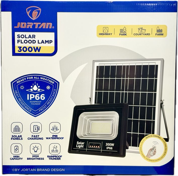 Proiector Jortan 300W cu Panou Solar și Telecomanda + Cadou Surpriză!!