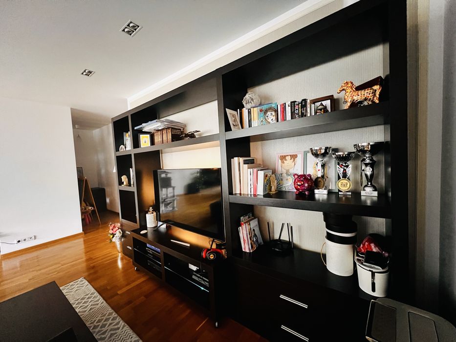 Biblioteca MOBEXPERT + masuta de cafea wenge