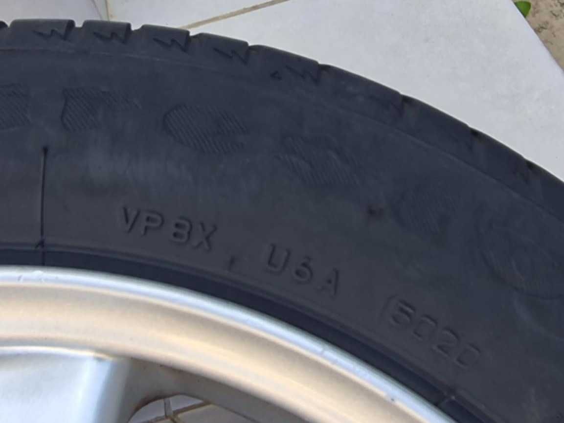 4 jante aluminiu Ronal 15" 4x100 + 4 anvelope (2 vară, 2 iarnă)