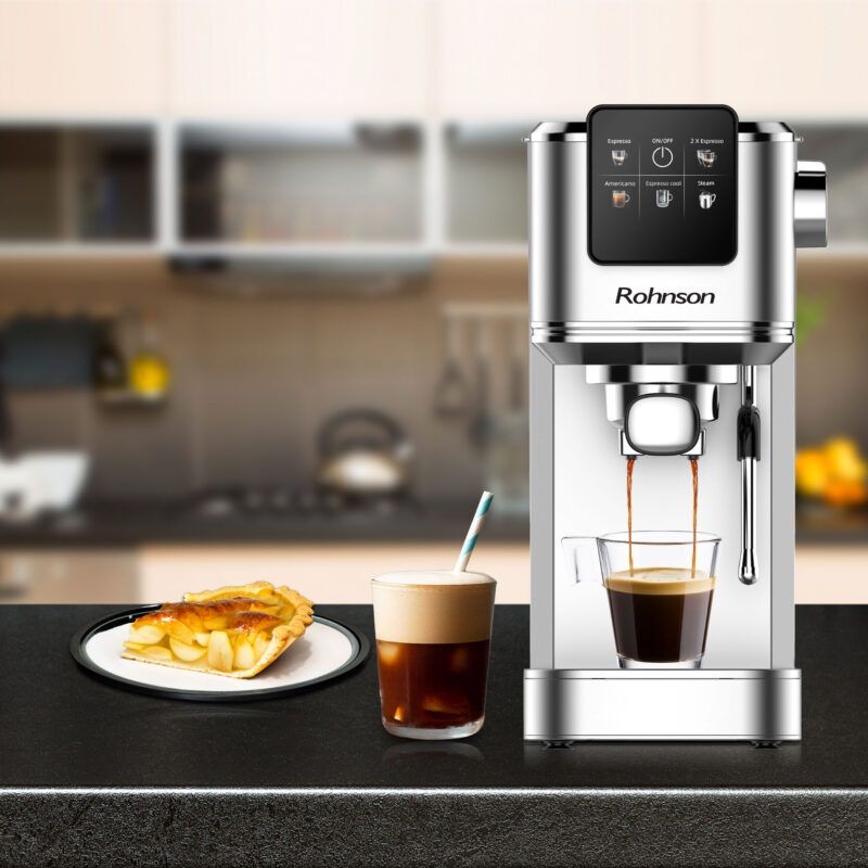 Нова еспресо слим кафе машина hot&cold Rohnson R98016