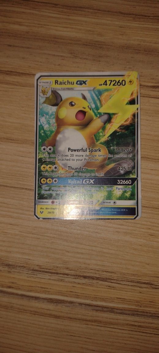 Raichu Pokemon карта
