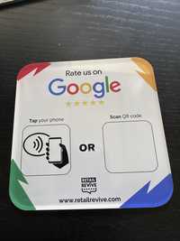 Stand review Google/Card recenzii Google NFC cu adeziv Google review