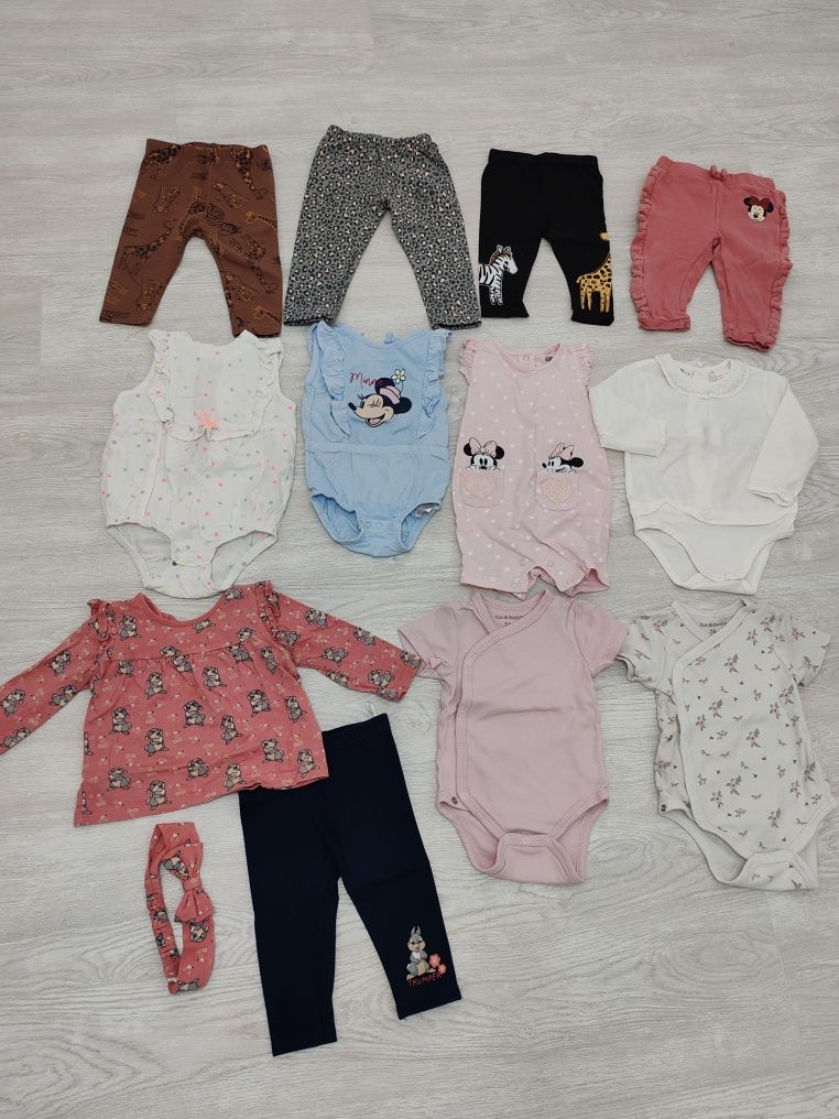 Lot body,pantaloni,fetita 74