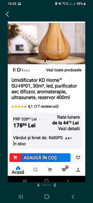 Difuzor de arome KD-Home SU-HP01,crem