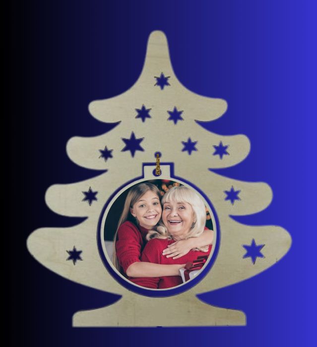 Brad de Crăciun cu poză