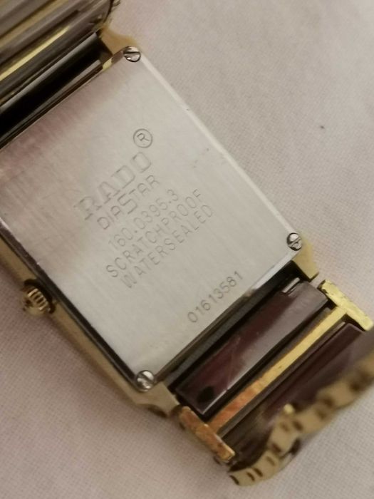 RADO DIASTAR Date Ceramic Gold Watersealed SAPPHIRE CRYSTAL 160.0395.3