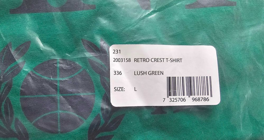 Tricou Gant, verde, logo supradimensionat ,L nou cu eticheta