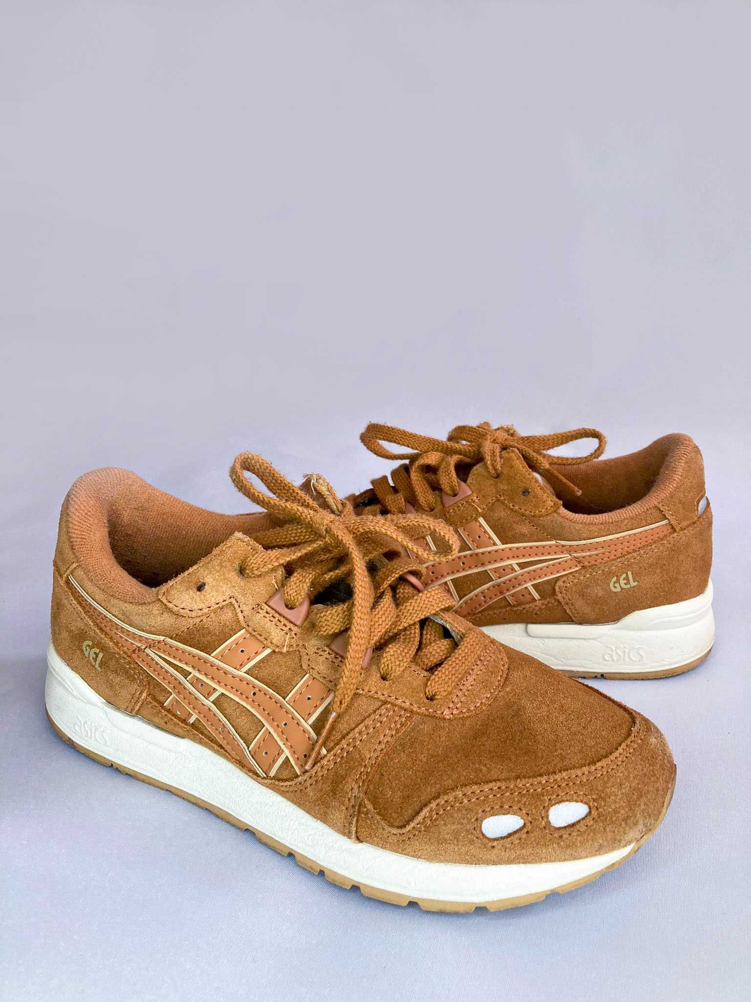 ASICS Tiger, Pantofi sport de piele intoarsa Gel Lyte, Maro camel