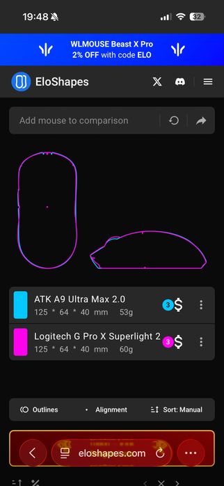 В Наличии! Игровая Мышь ATK A9 Ultra Max