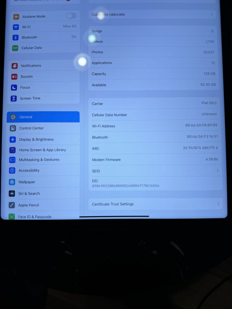Ipad Pro 12.9 Gen 5 cellular si wifi