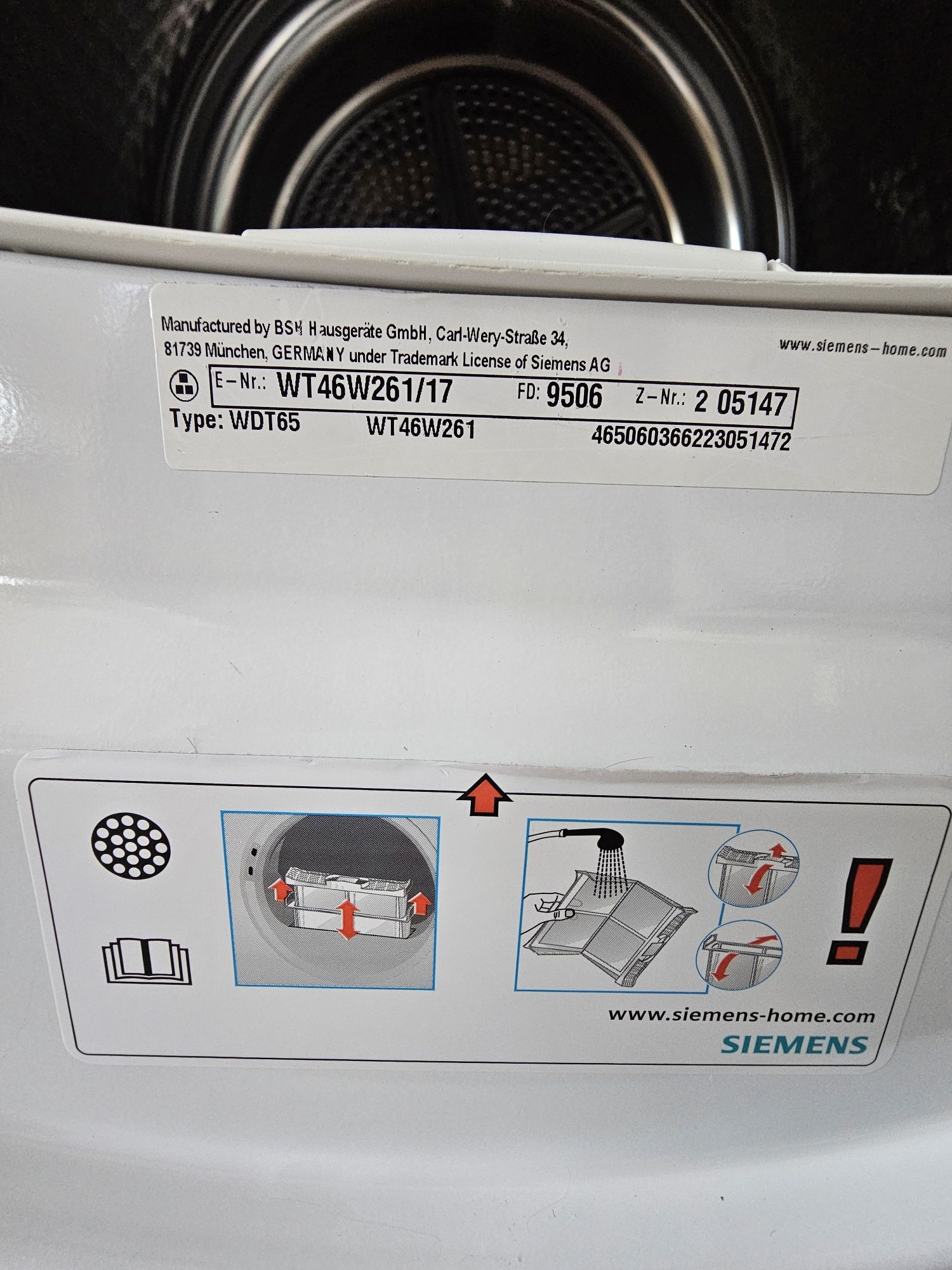 Сушилня с термопомпа Siemens