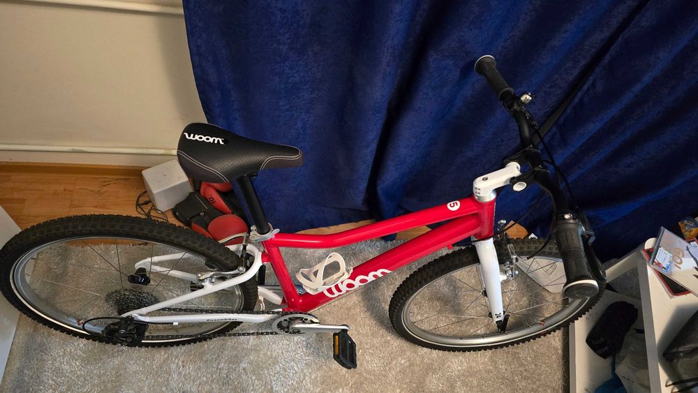 Bicicleta copii Woom 5 Original Rosu + alb