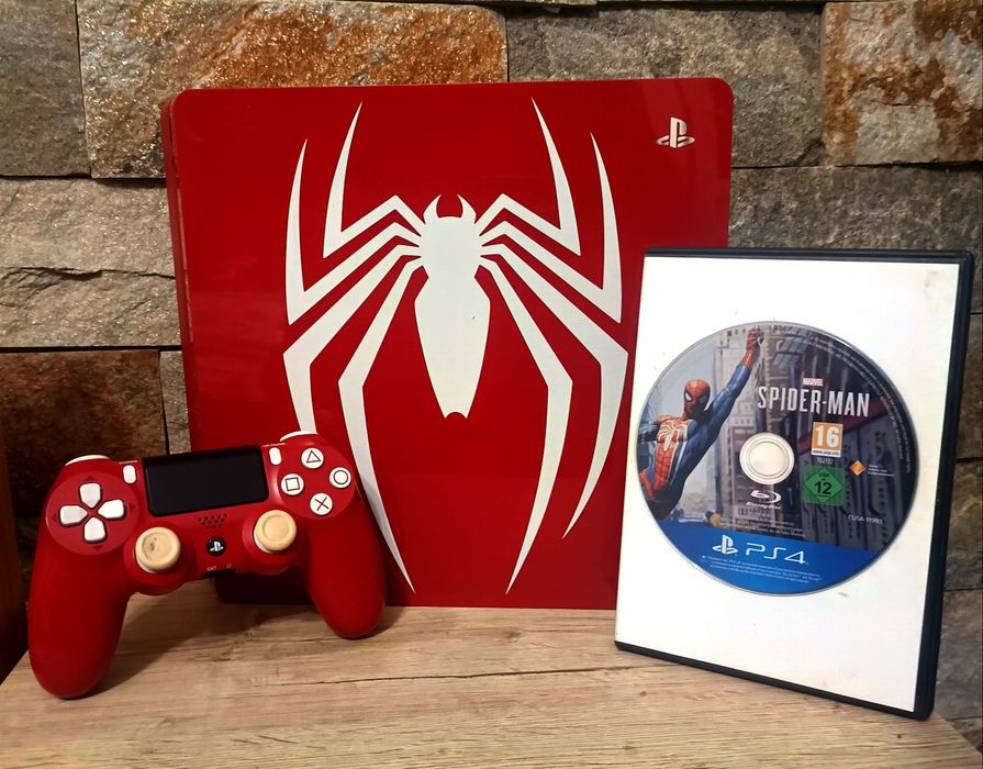 PS4/Playstation 4 Slim Spiderman Limited Edition 1TB+20 jocuri pe HDD