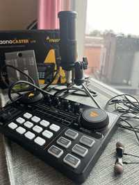Професионален комплект Maono, миксер, микрофон и слушалки за подкаст