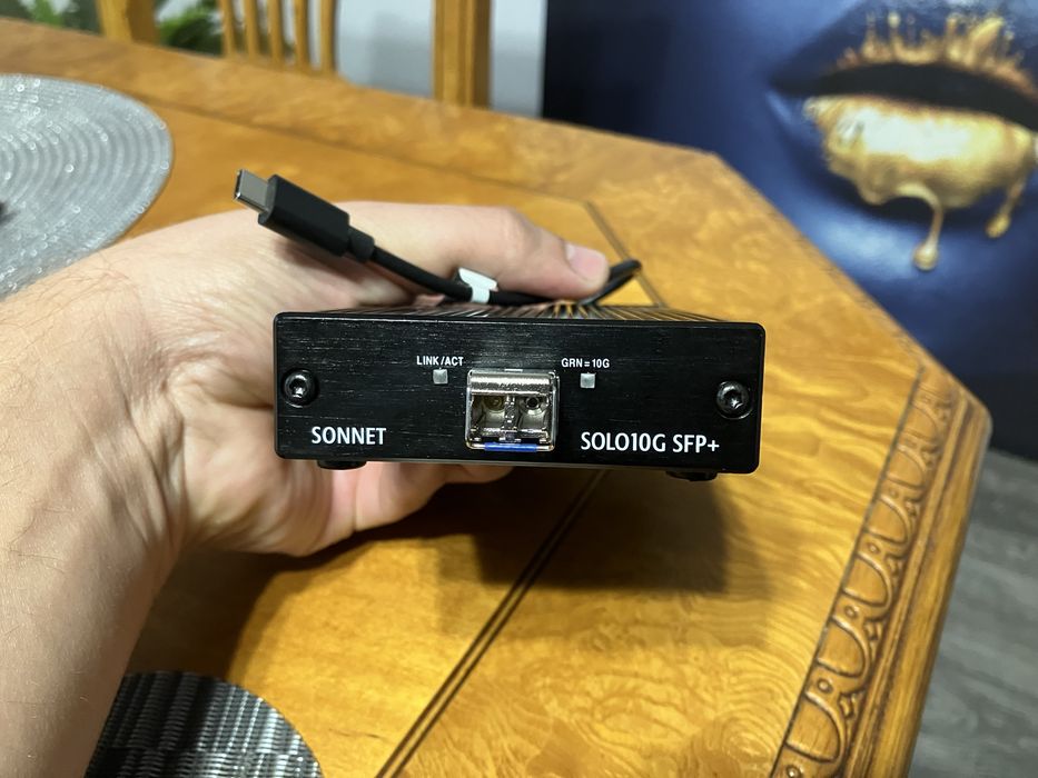 Adaptor Ethernet Sonnet SOLO10G SFP+ Thunderbolt + Modul Fibra Optica