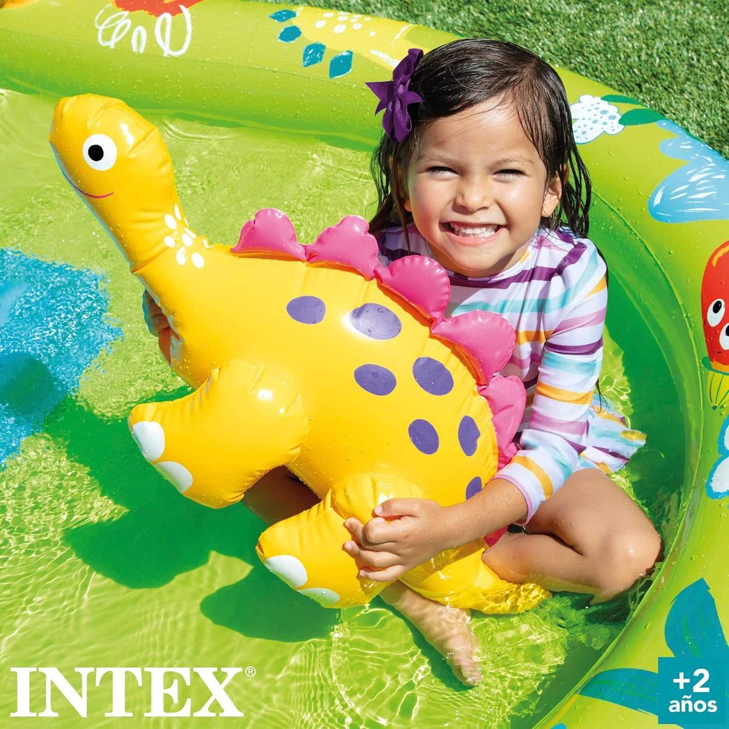 Център за игра Intex, дино / Надуваем център за игра с пързалка Нов