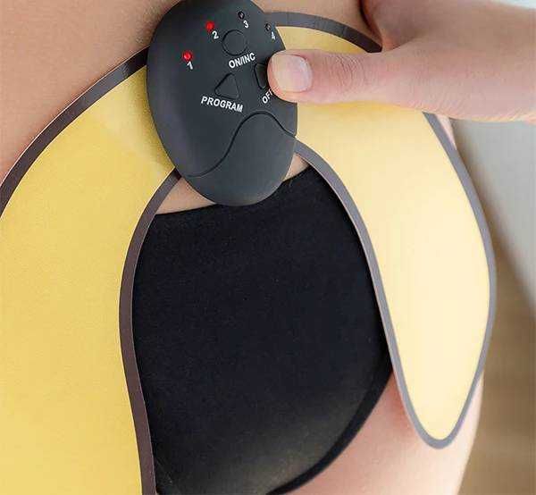 Stimulator muscular EMS ptr. fese 6 programe si 8 niveluri intensitate