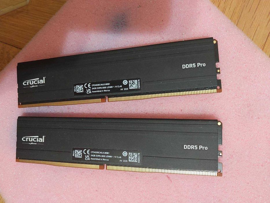 48GB Crucial DDR5 Pro, 5600MT/s, CL46 (EXPO, XMP)