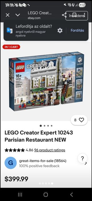 Lego Creator Restaurant Parisian