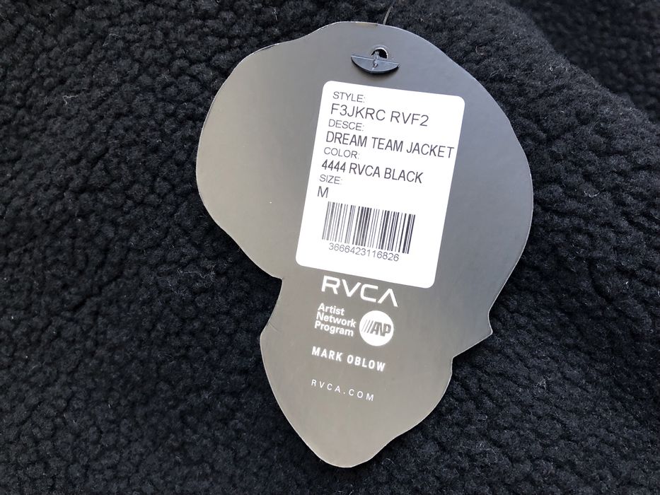 RVCA x Mark Oblow Dream Team Jacket ОРИГИНАЛ дамско яке/теди/шерпа M-L