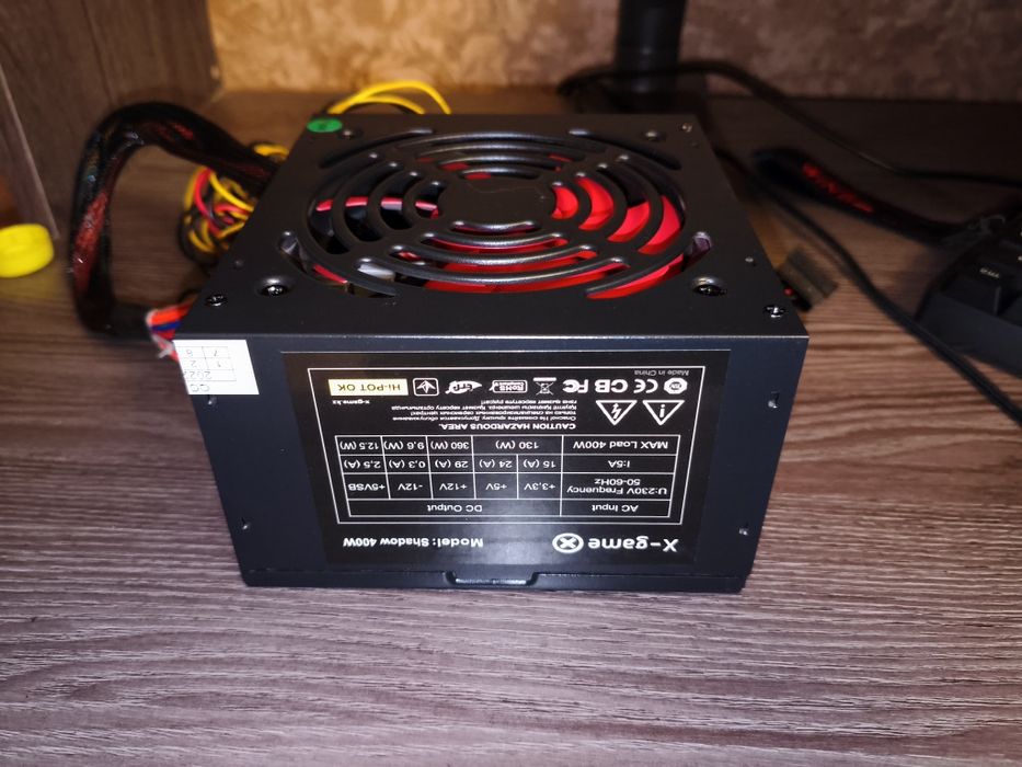 Блок питания 400Вт, X-GAME shadow 400w