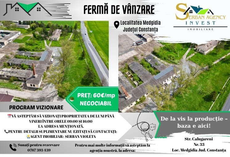 FERMĂ DE VÂNZARE – Partizanu, județul Constanța