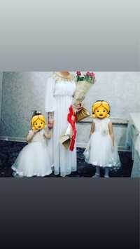 Нарядное белое платье детское