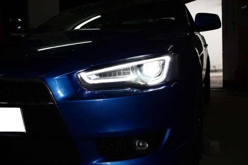 Faruri LED Mitsubishi Lancer 07-17 Dual Projector Semnal Secvential