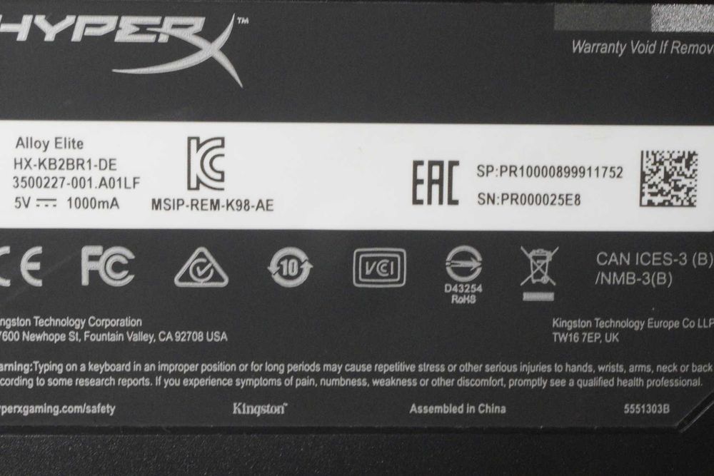 Клавиатура HyperX Alloy Elite Cherry MX Brown Switch механична/Вкл.ДДС