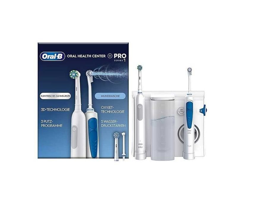 Зъбен душ Oral-B Oral Health Center + Електрическа четка за зъби Pro 1