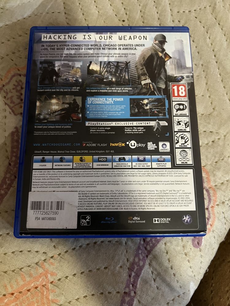 Игра за плейстейшън 4 (ps4) WATCH DOGS