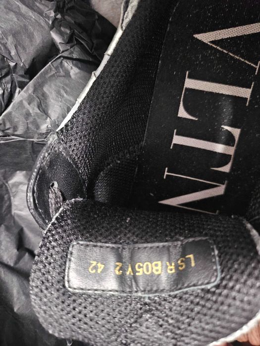 Valentino silver black shoes new for men