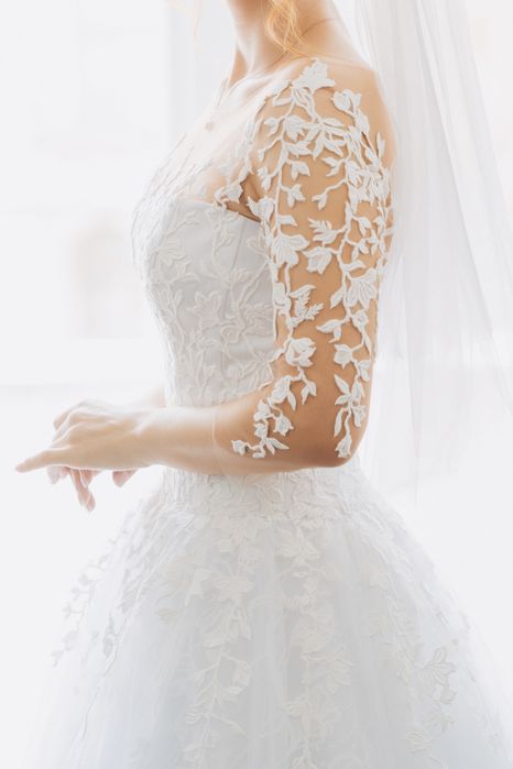 Rochie de mireasa din tul cu dantela