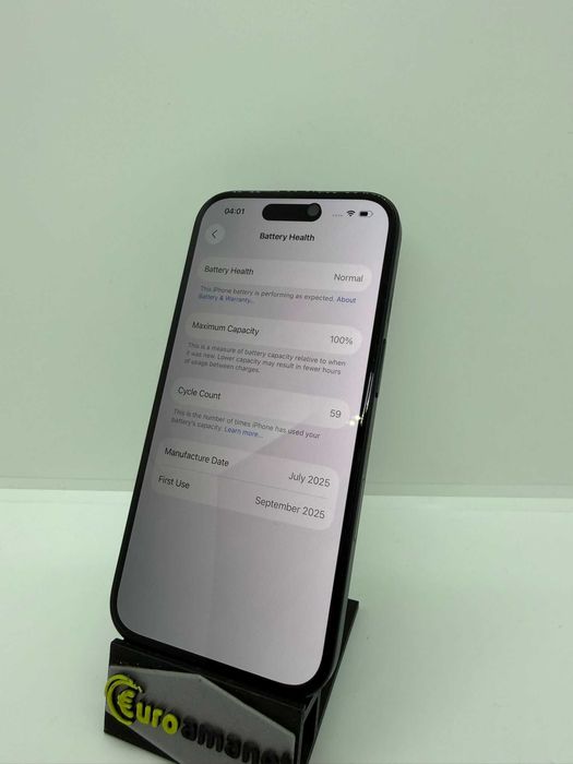 Telefon APPLE iPhone 16 5G, 128GB, Black, Baterie 100% -A-