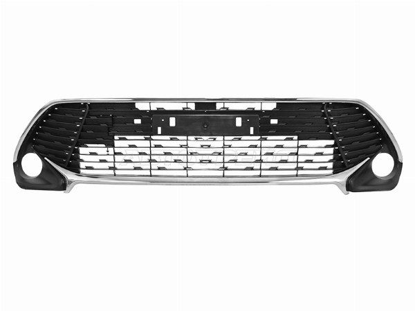 Решетка в бампер TOYOTA CAMRY 17-18 с оправами под Российский гос.номе