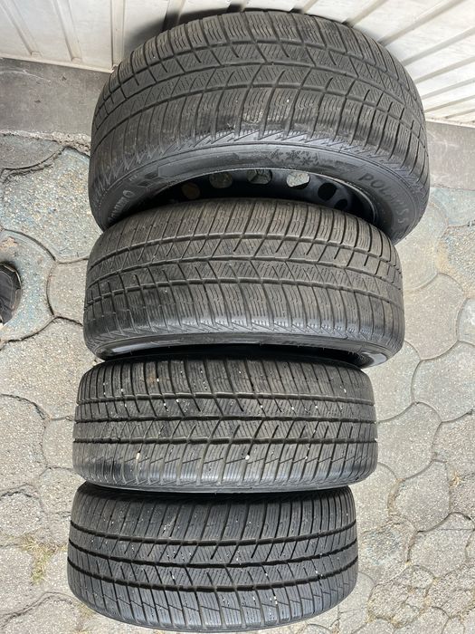 Jante otel 5x112mm, anvelope iarna 215/55 R16, VW, Audi, Seat, Skoda