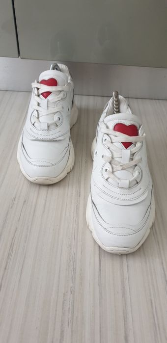 LOVE MOSCHINO Leather Sneakers Size 36- 23см ОРИГИНАЛ! ЕСТ Кожа!