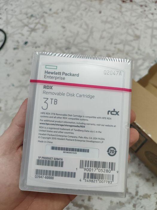 съемный дисковый картридж HPE RDX емкостью 3 ТБ