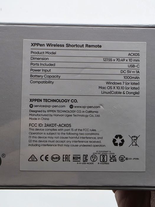 XP-PEN ACK05 Telecomandă portabilă cu tastatură