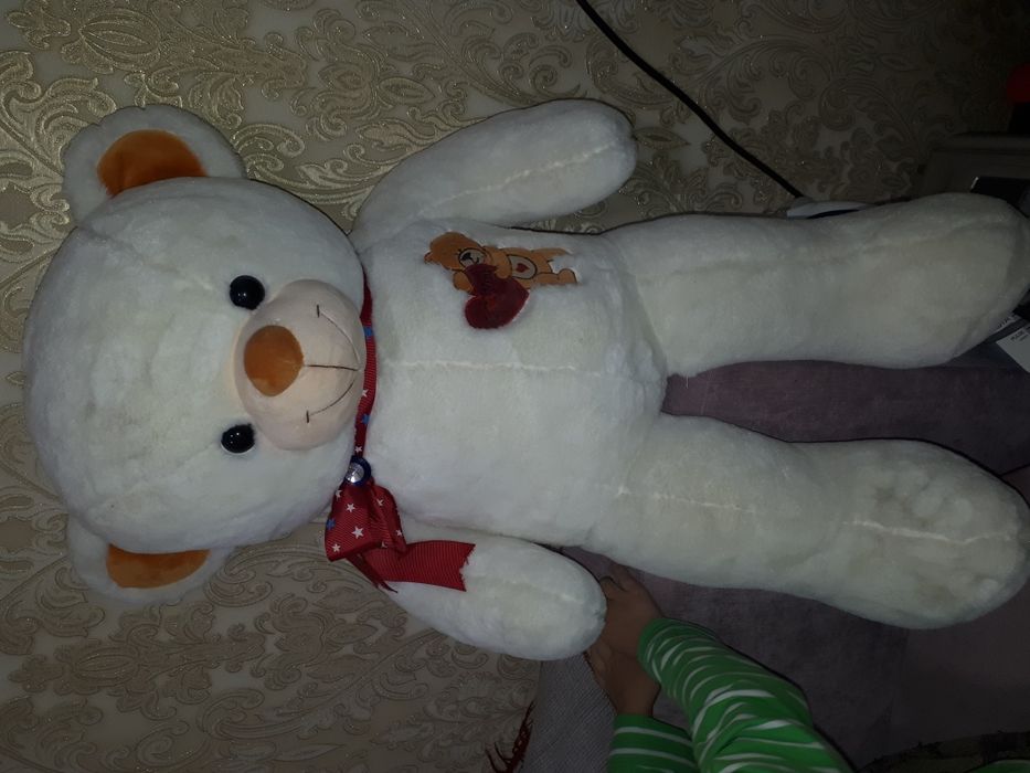 Медведь новый!!! большой отличное качество белый