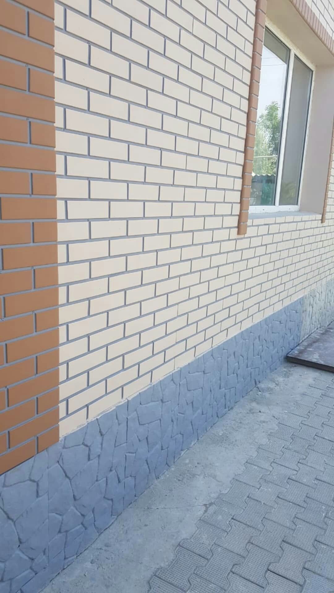 Плитка облицовочный фасадная панель бетонная ( фибробетон ) декор