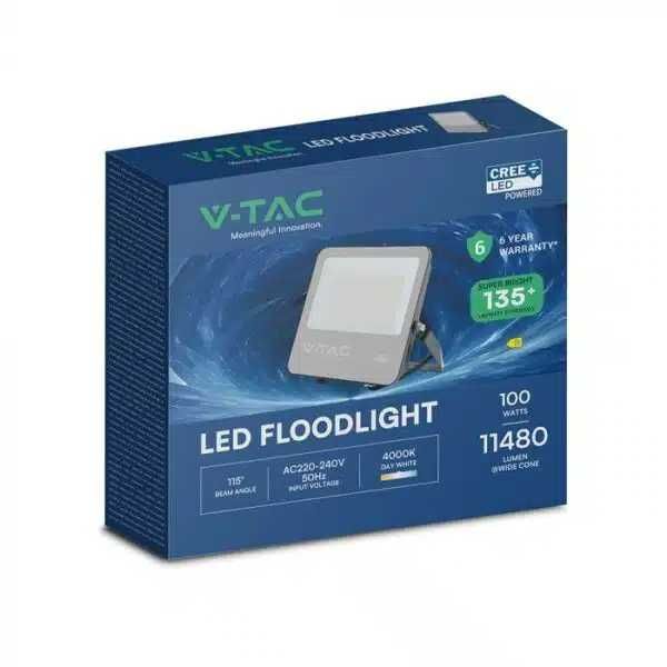 LED Прожектор 100W V-tac с CREE диоди 11480 лумена - 6 години гаранция