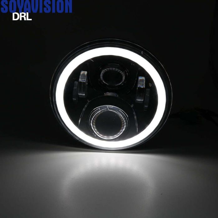 1бр. 7"Инчов кръгъл светодиоден фар за Jeep Wrangler, Land Rover и др.