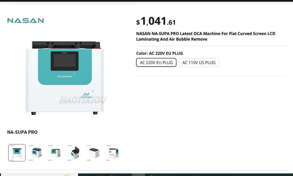 Laminator bubble remover Nasan NA-SUPA PRO sticla service GSM telefon
