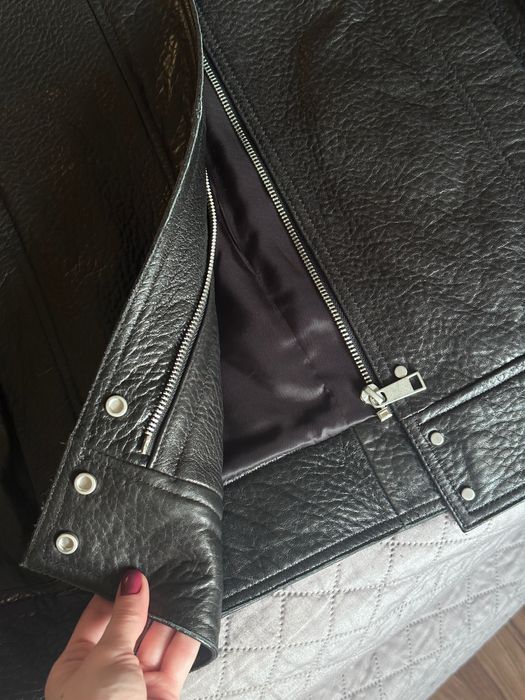 Кожено яке Zara вью стил Saint Laurent