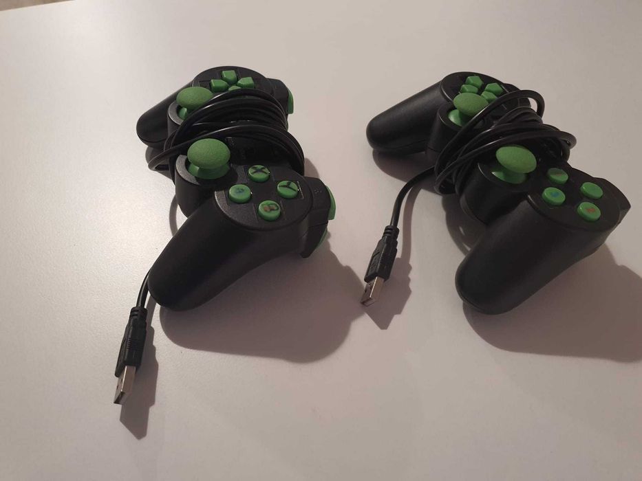 Set 2 controllere USB Esperanza (verde/negru), funcționale 100%