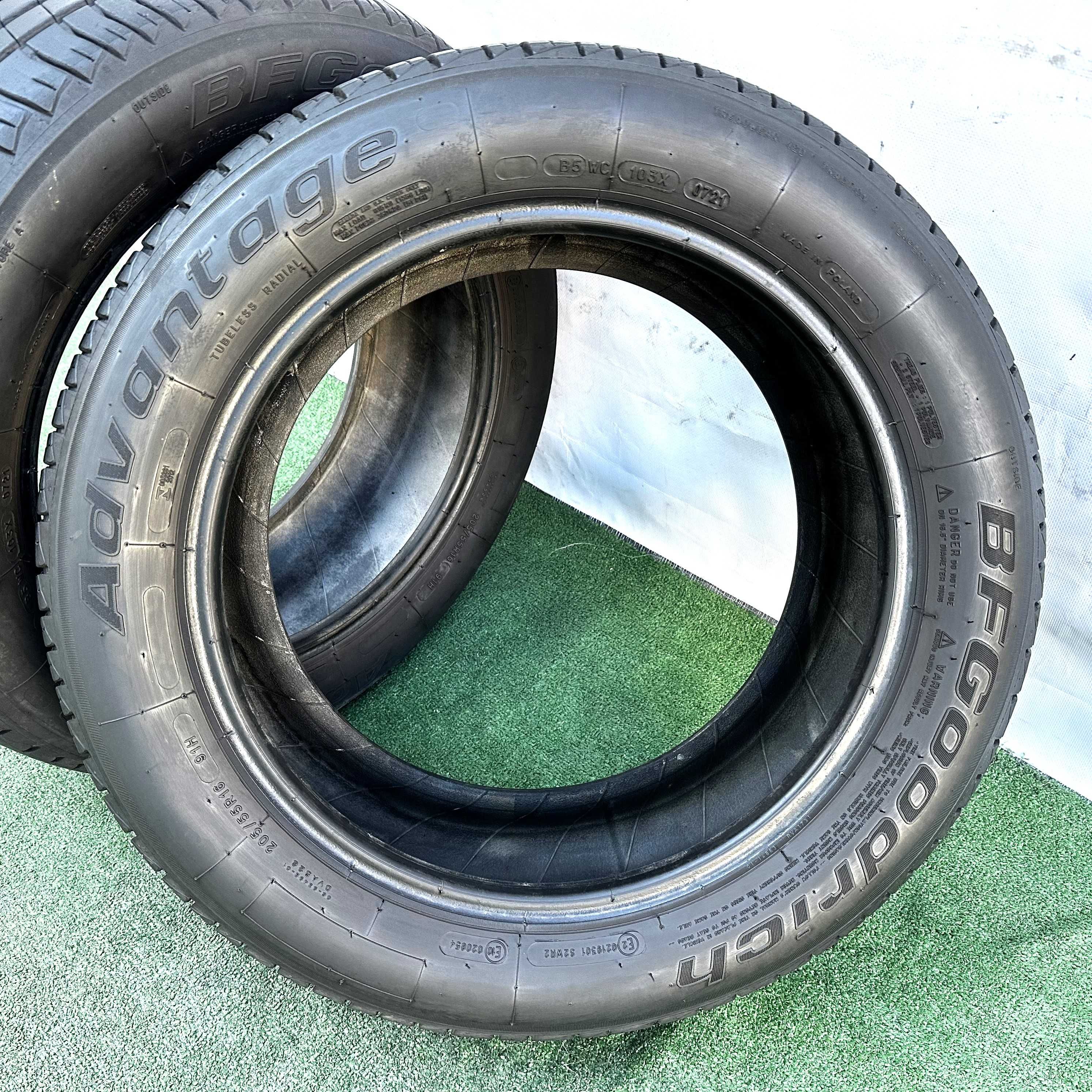 2бр 205/55r16 BFGOODRICH летни